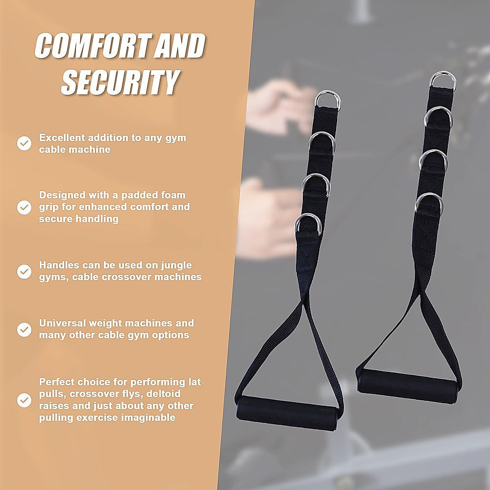 2 x Universal Foam Handle Exercise Machine Attachments