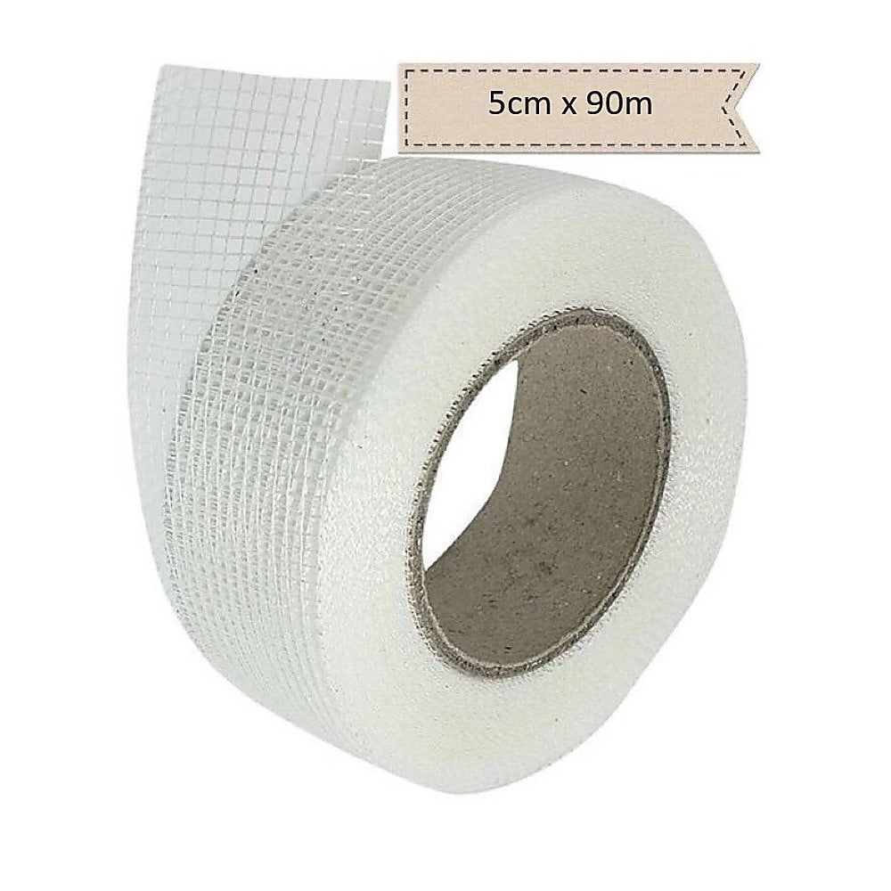 24-Pack Fibreglass Plasterboard Joint Tapes – 50mm x 90m Drywall Mesh Rolls