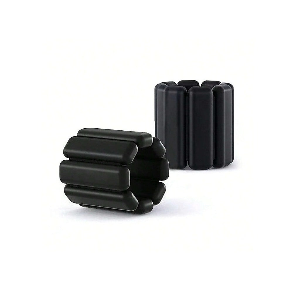 2-Piece Ankle & Wrist Weights – 2kg Pair Adjustable Workout Bangles (Black)