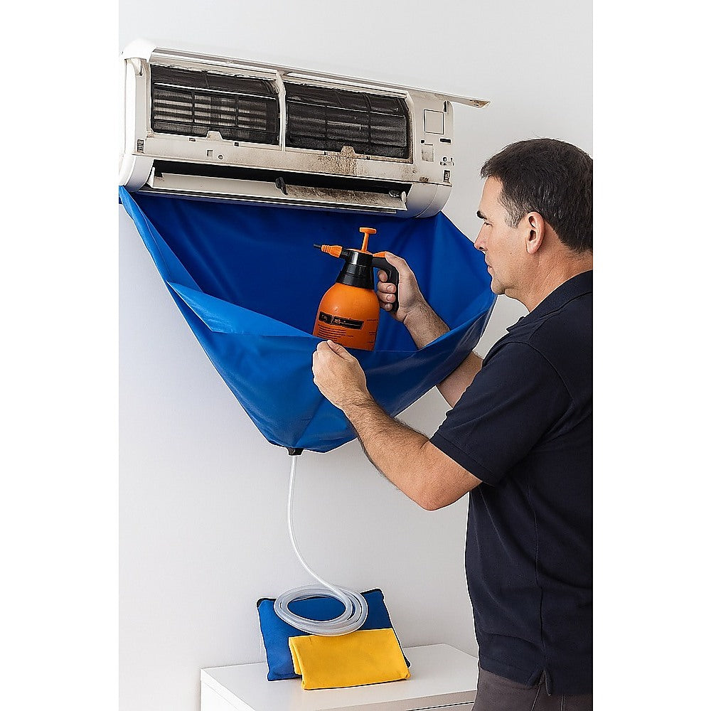 Waterproof AC Cleaning Cover Bag Kit – Leakproof Wash Bag for Wall Units