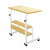 Height Adjustable Rolling Overbed Table – 60cm Mobile Computer & Study Desk on Wheels