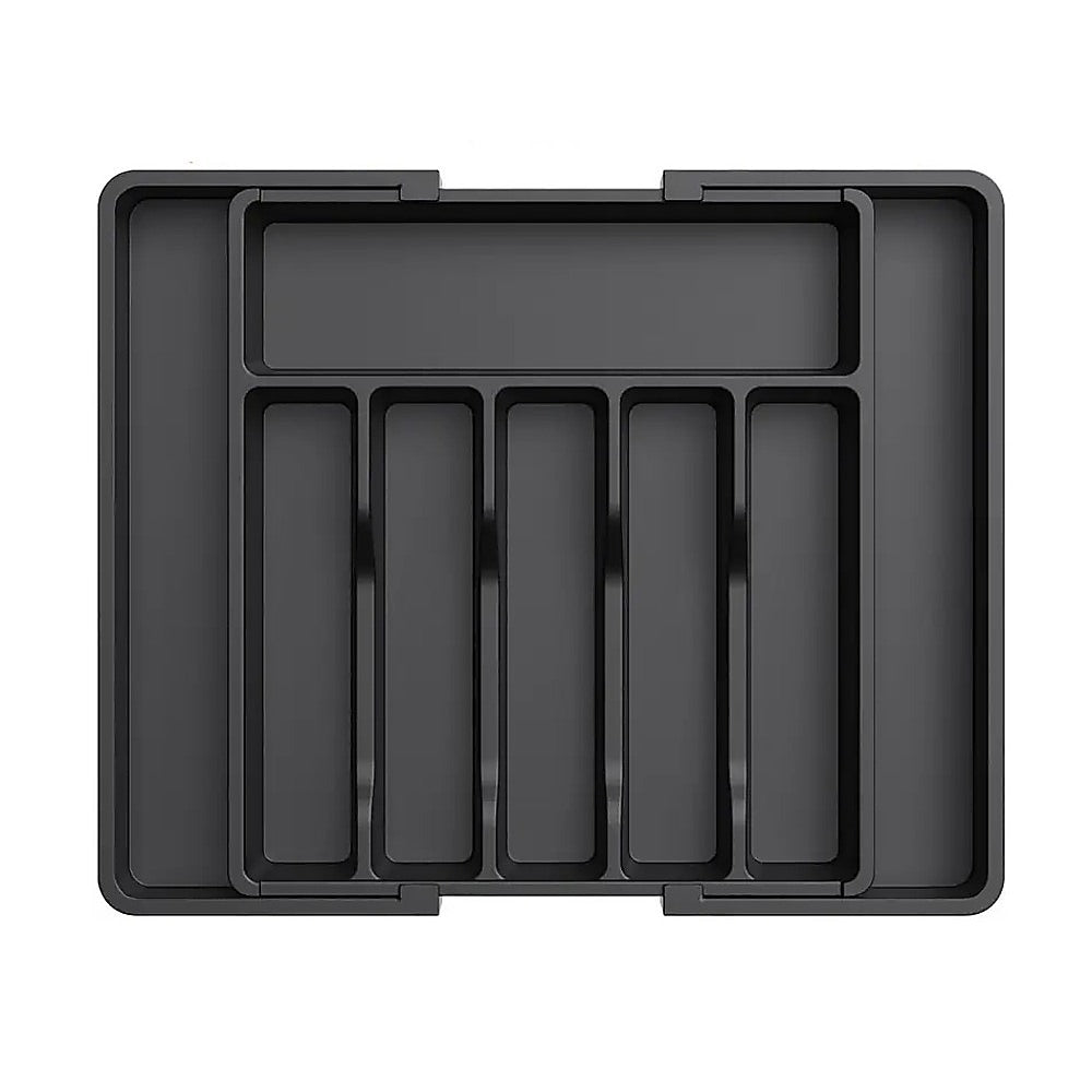 Extendable Cutlery Tray Drawer Organiser – 6 to 8 Compartment Kitchen Utensil Storage