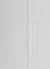 3 Door White Gloss Wardrobe – White Handles, Hanging Rail & Shelves