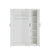 3 Door White Gloss Wardrobe – Black Handles, Hanging Rail & Shelves