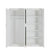 4 Door Wardrobe in White Gloss – Hanging Rail, Shelves & White Handles