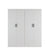 4 Door Wardrobe in White Gloss – Hanging Rail, Shelves & Black Handles