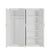 4 Door Wardrobe in White Gloss – Hanging Rail, Shelves & Gold Handles