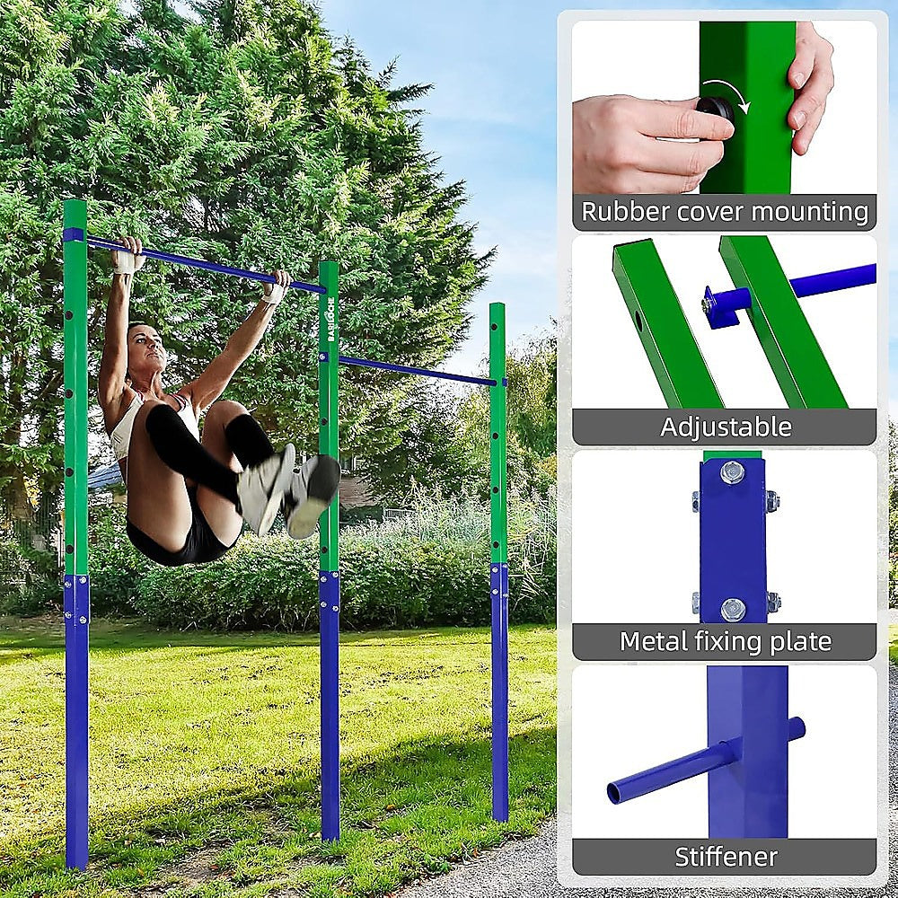Double Outdoor Pull-Up Bar – Height Adjustable Gymnastics & Fitness Bar