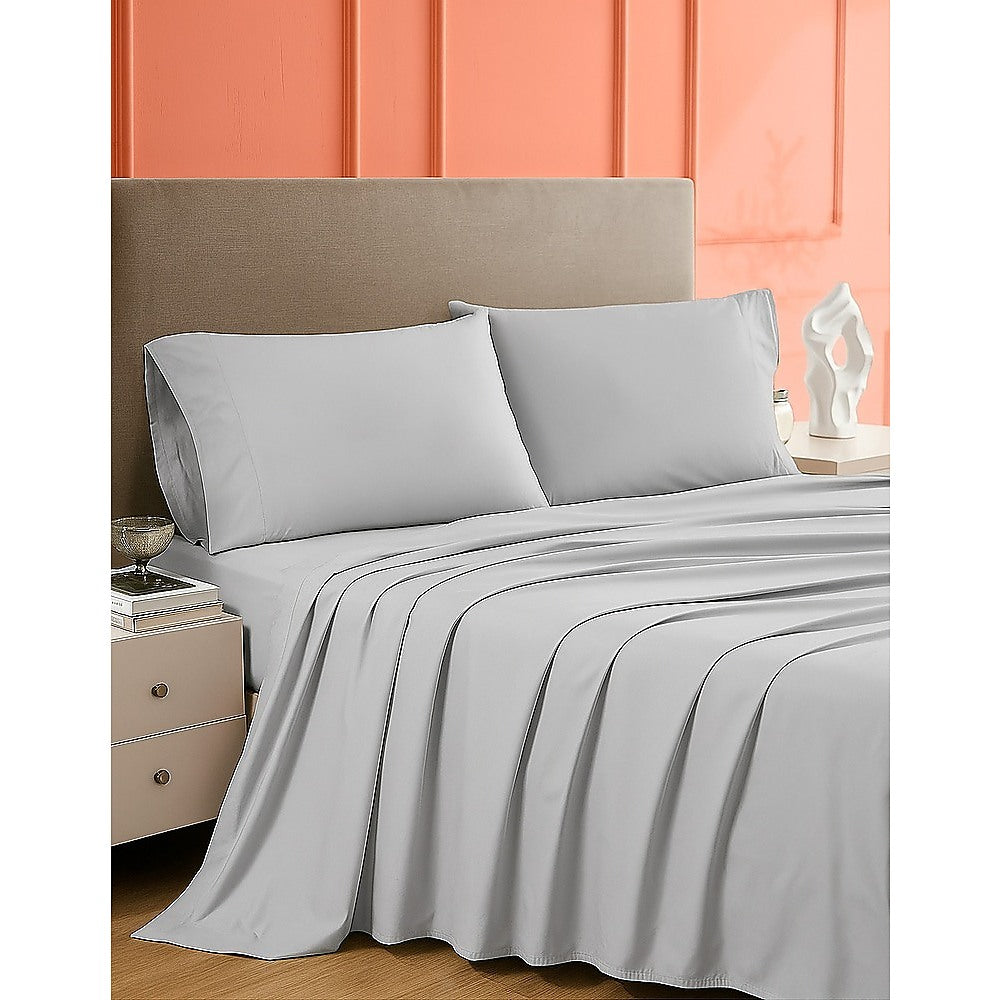 Queen Bed Sheet Set – 1800 Series Microfiber, Deep Pocket, Soft & Breathable, Grey