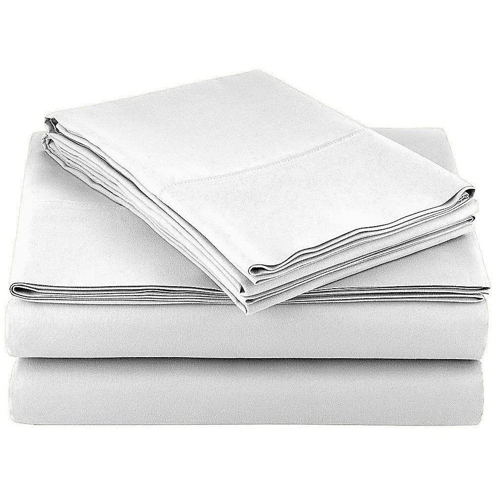 Queen Bed Sheet Set – 1800 Series Microfiber, Deep Pocket, Soft &amp; Breathable, White