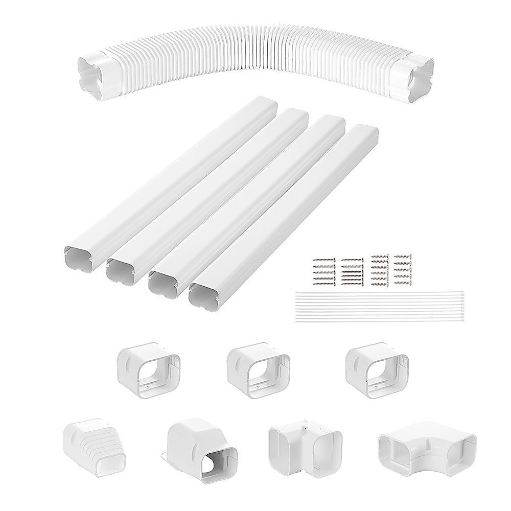 4.8m Mini Split AC Line Set Cover Kit – PVC Duct for Central Air Conditioner