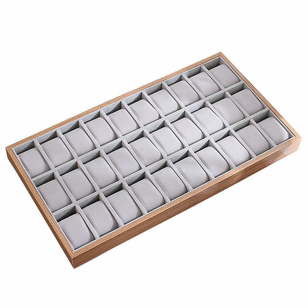 30-Grid Watch & Jewellery Tray Organiser Display Case Holder – Velvet Drawer Insert