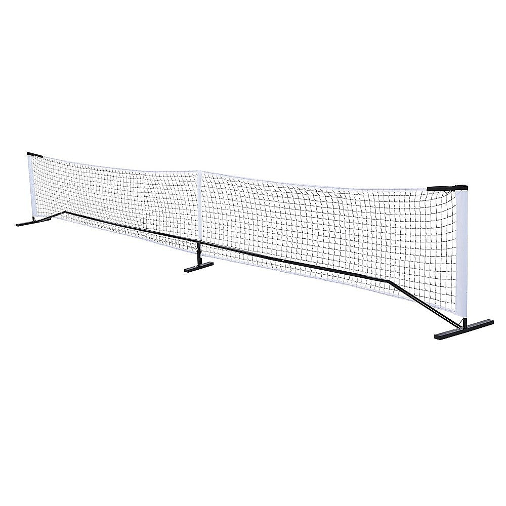Portable 6.7m Pickleball Net Set – Heavy Duty Metal Frame with Wheels