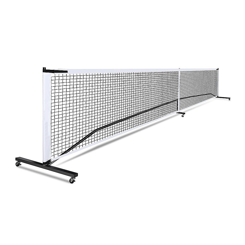 Portable 6.7m Pickleball Net Set – Heavy Duty Metal Frame with Wheels
