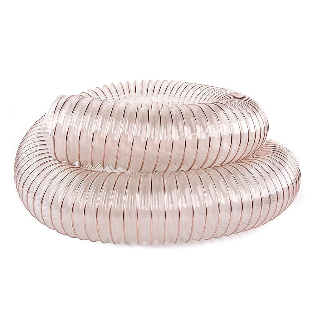 2m PU Flexible Ducting Hose – Clear Ventilation &amp; Dust Extraction Tube for Woodworking &amp; Fume Control