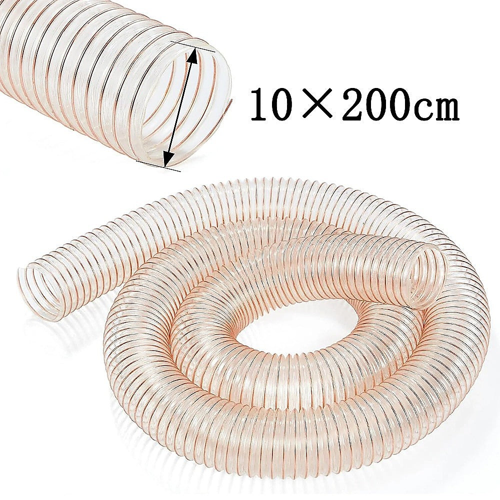 2m PU Flexible Ducting Hose – Clear Ventilation & Dust Extraction Tube for Woodworking & Fume Control