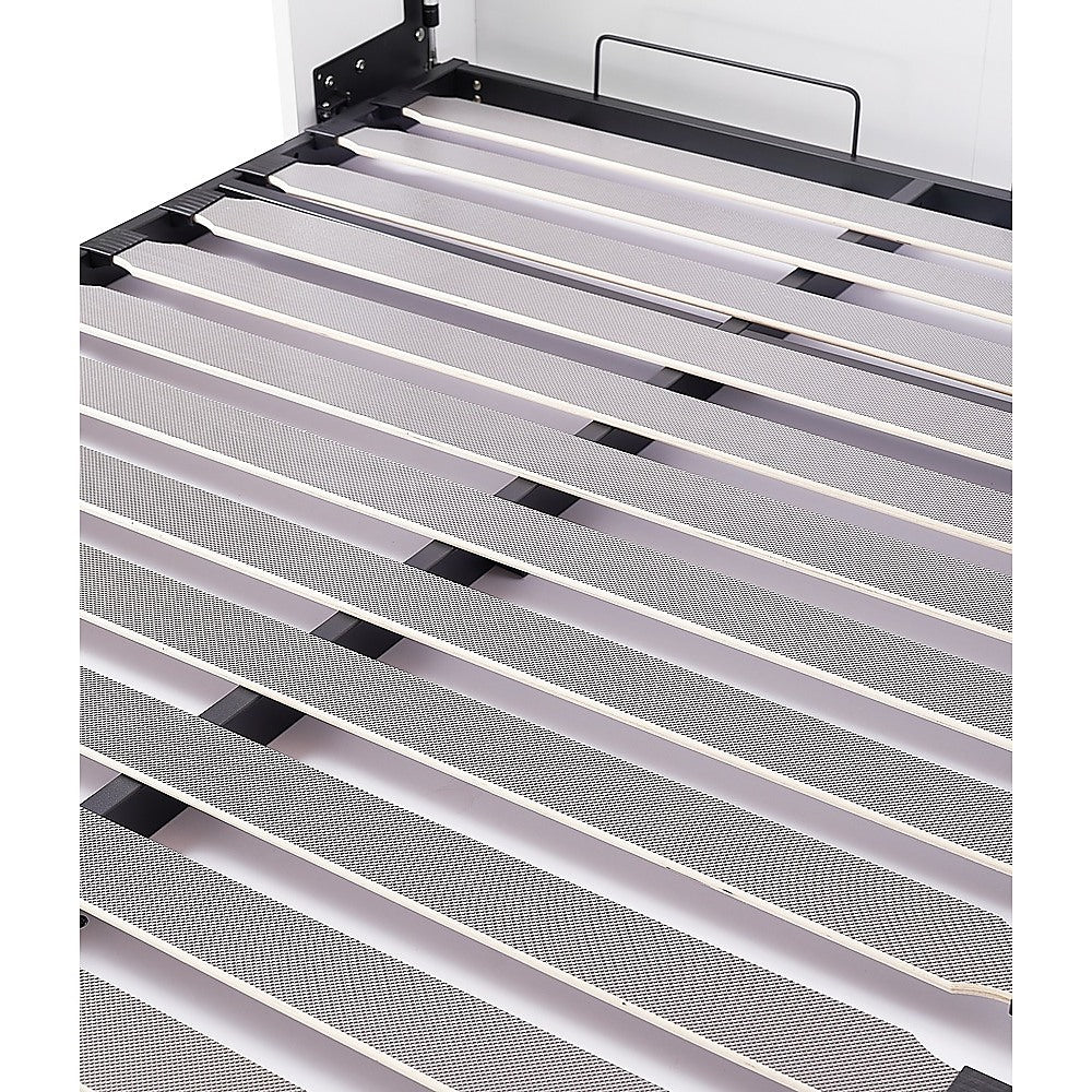 Double DIY Wall Bed Hardware Kit with Silver handle – Frame & Mechanism for Custom Build