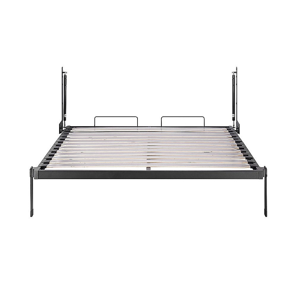 Double DIY Wall Bed Hardware Kit with Silver handle – Frame & Mechanism for Custom Build