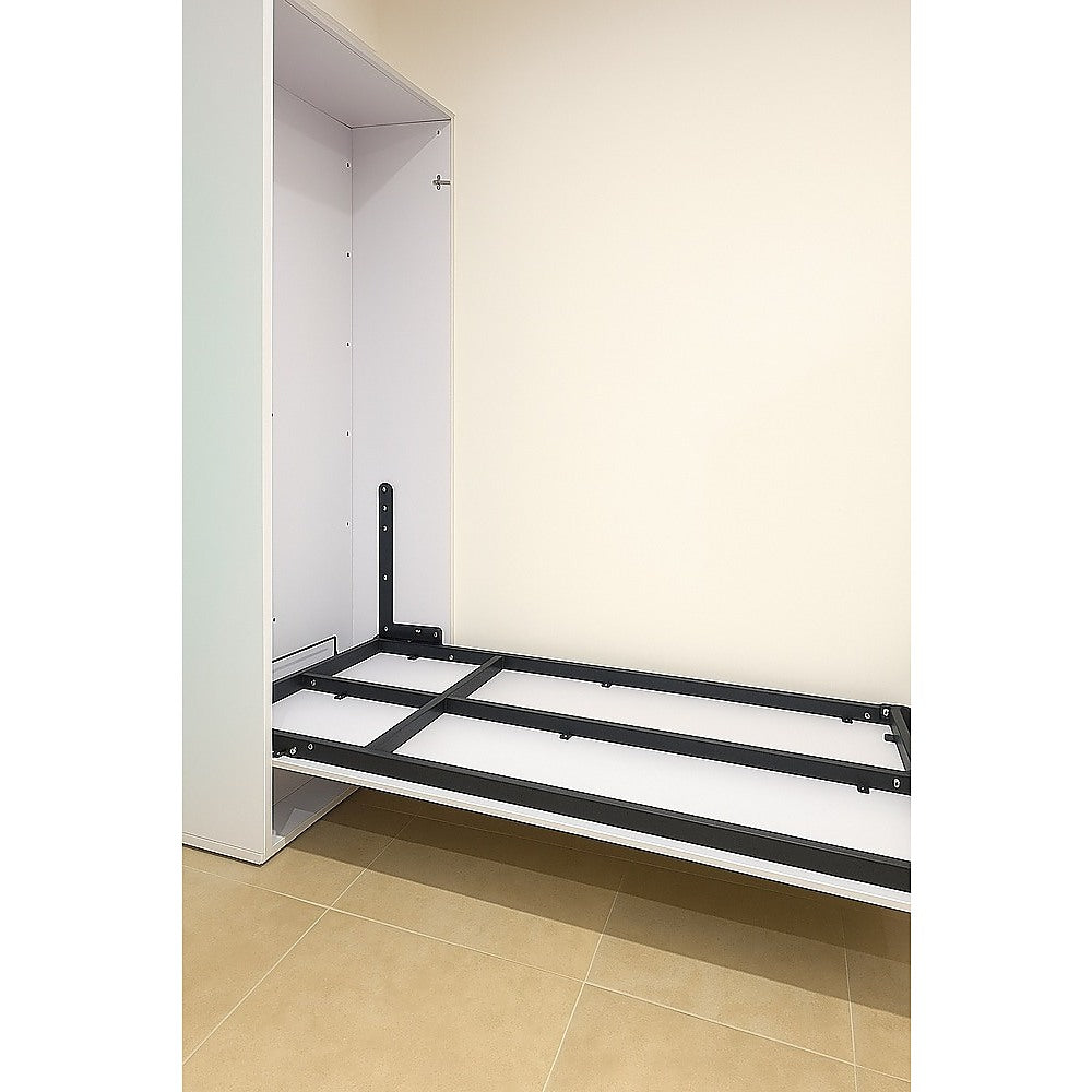 DIY Space Saving King-single Wall Bed Cabinet – Murphy Bed Kit with Steel Frame & Hardware