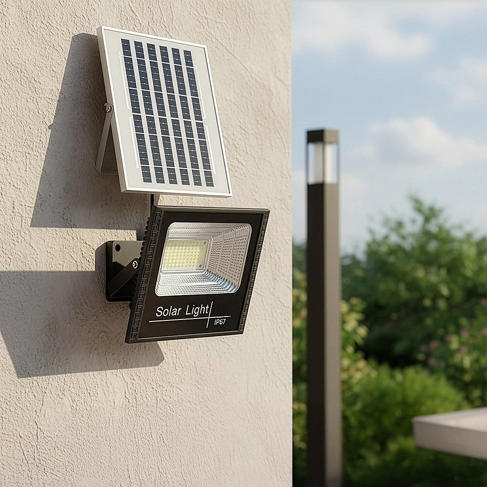 60W LED Solar Flood Light with Motion Sensor – Outdoor Security Lighting