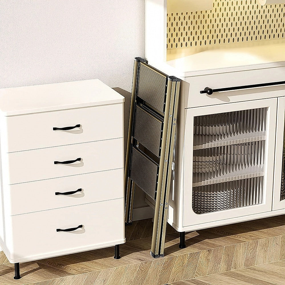 3 Step Ladder Foldable Lightweight – Anti-Slip Safety Stool for Home & Office