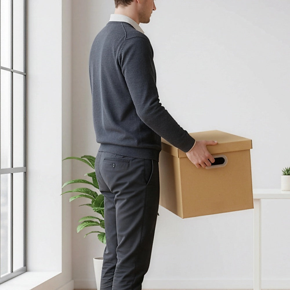 10Pcs Corrugated Cardboard Storage Boxes – Multi-Purpose Organising Cartons