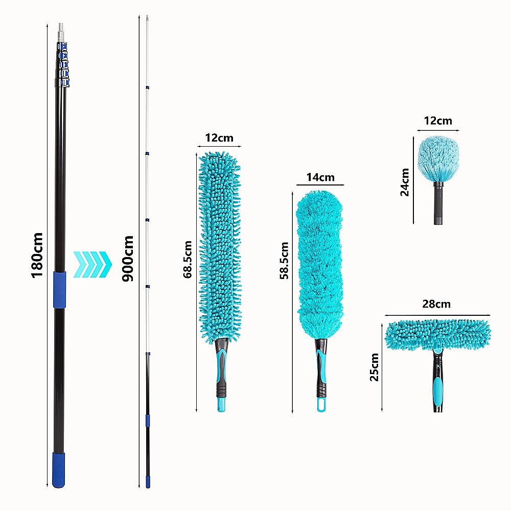 9m Extendable Ceiling Duster Kit – Heavy Duty Telescopic Pole Cleaner