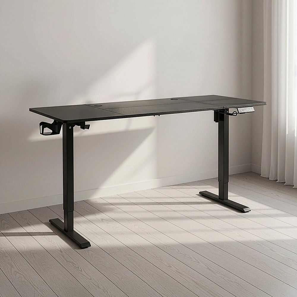 160cm Electric Standing Desk – Height Adjustable Sit Stand Office Table in Black