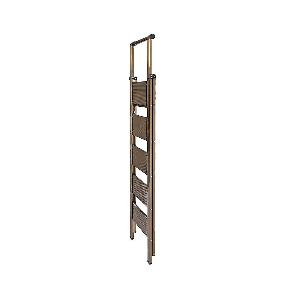 5 Step Ladder – Foldable Lightweight Aluminium with Anti-Slip Pedals