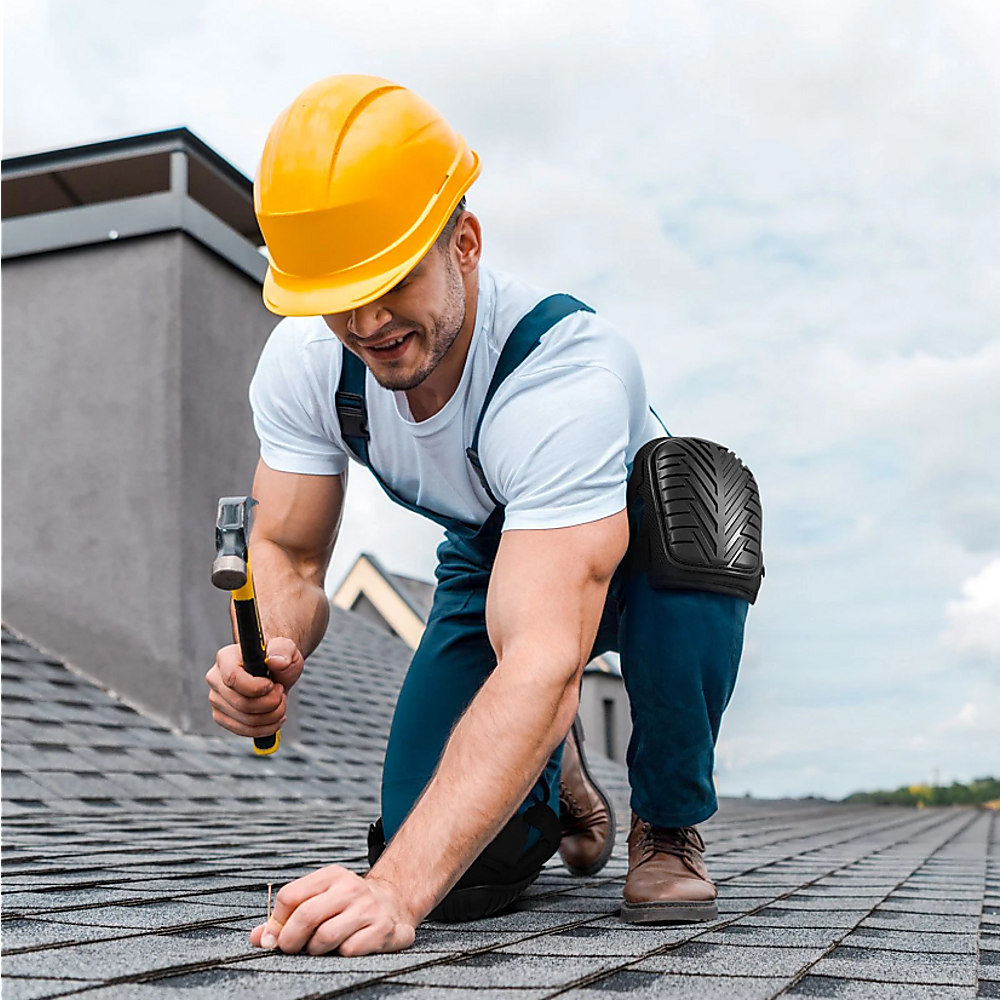 Heavy Duty Work Knee Pads – Construction Safety Pads with Soft Foam & Gel Cushion for All-Day Comfort