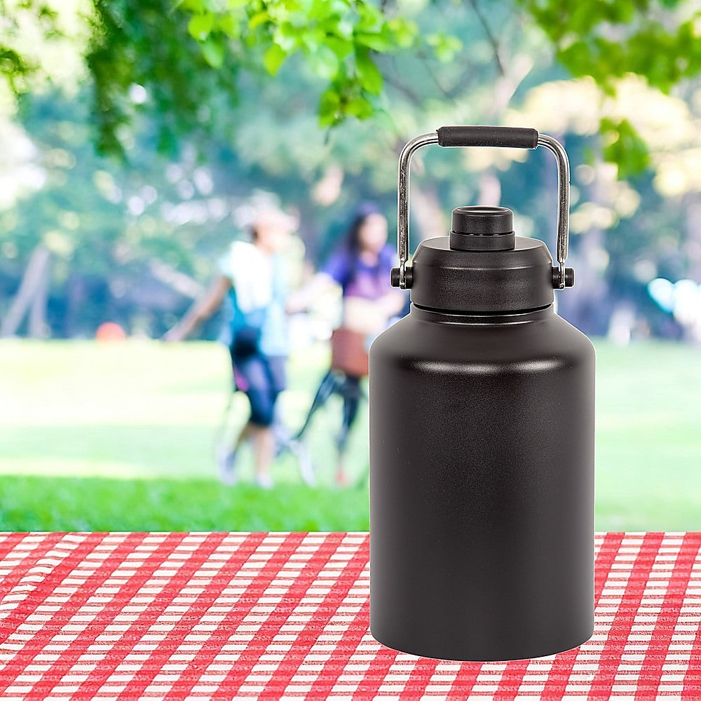 3.8L Double Wall Insulated Stainless Steel Water Bottle – Large Hot & Cold Drink Jug