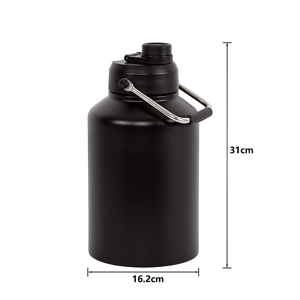 3.8L Double Wall Insulated Stainless Steel Water Bottle – Large Hot & Cold Drink Jug