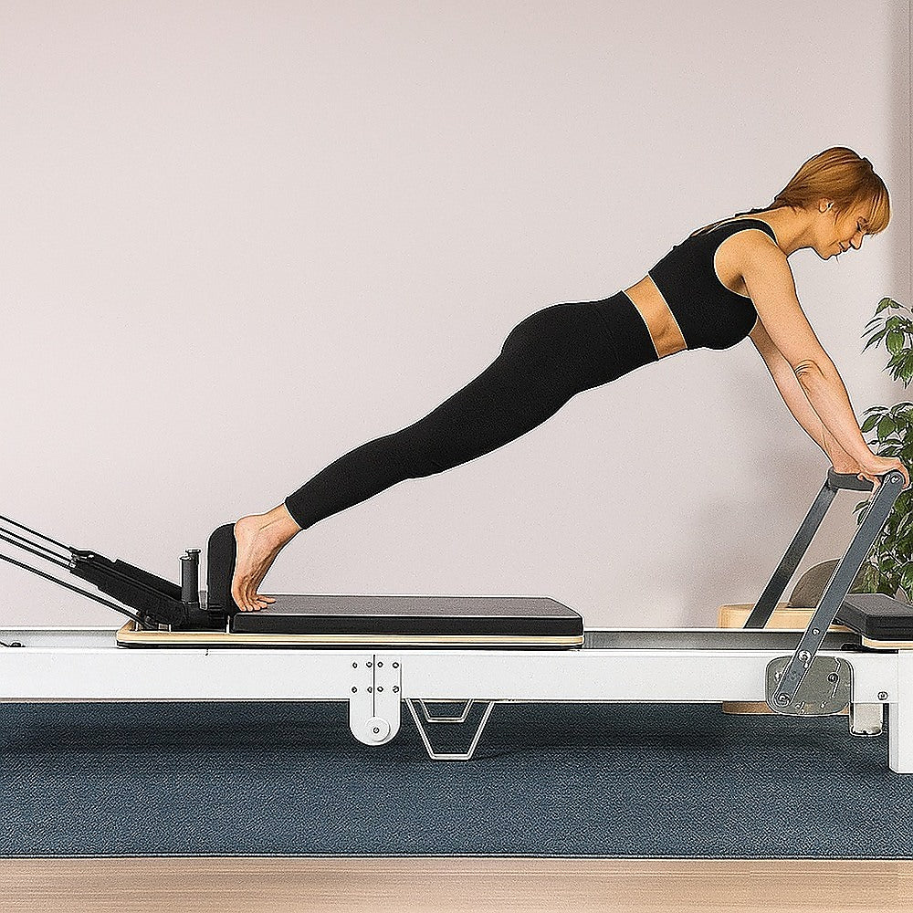 Folding Pilates Reformer Machine – Workout Bed for Home Gym Stretch, Fitness & Full Body Exercise Training