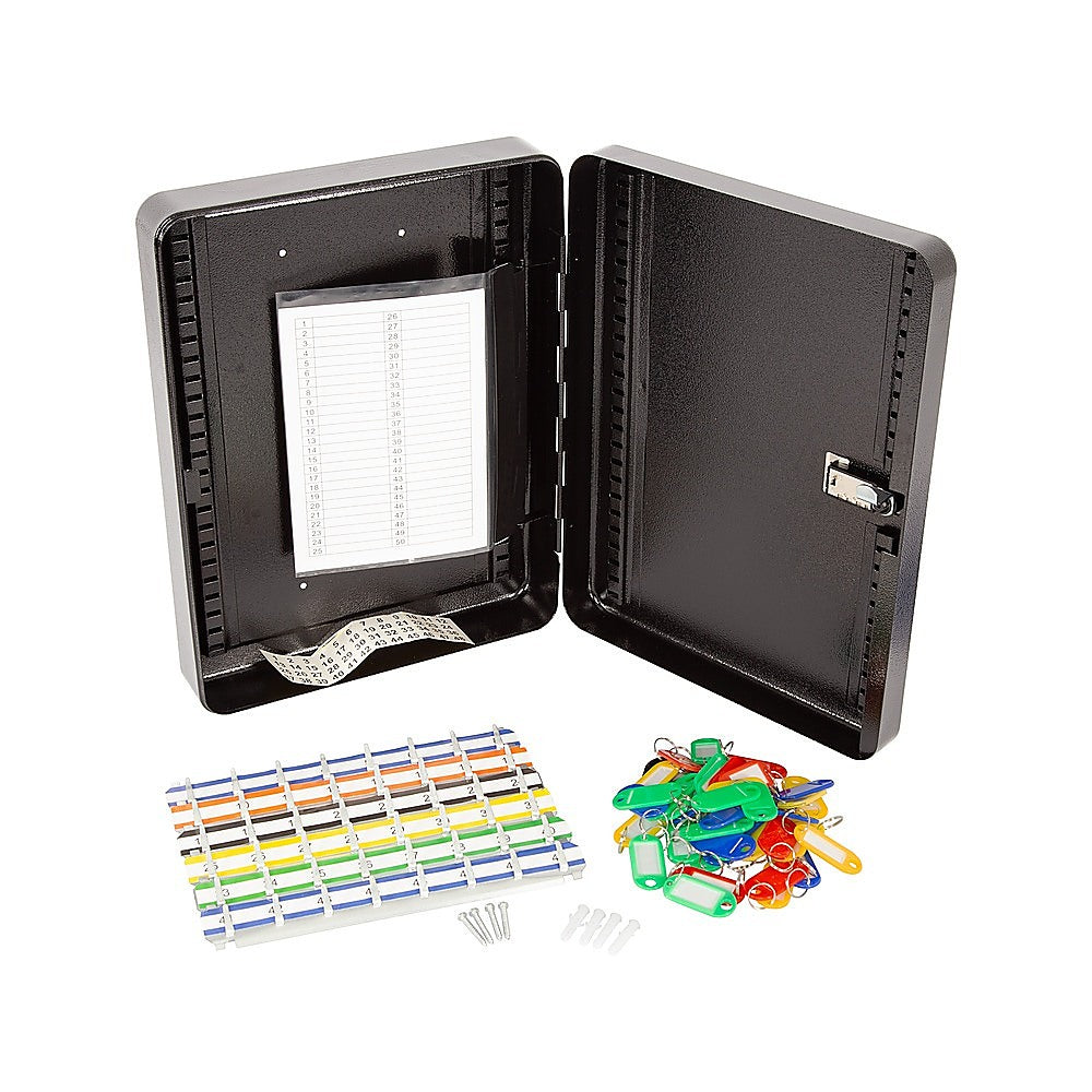 48-Key Cabinet Key Safe with Combination Lock &amp; Keys – Wall Mounted Storage