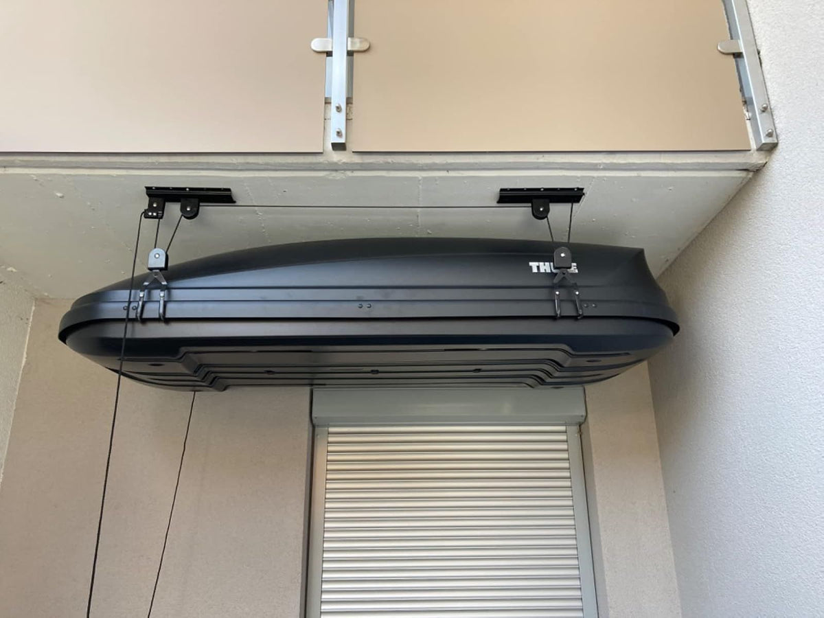 Heavy Duty Bike Hoist Pulley Lift – Garage Ceiling Bicycle Storage Rack w/ Lock