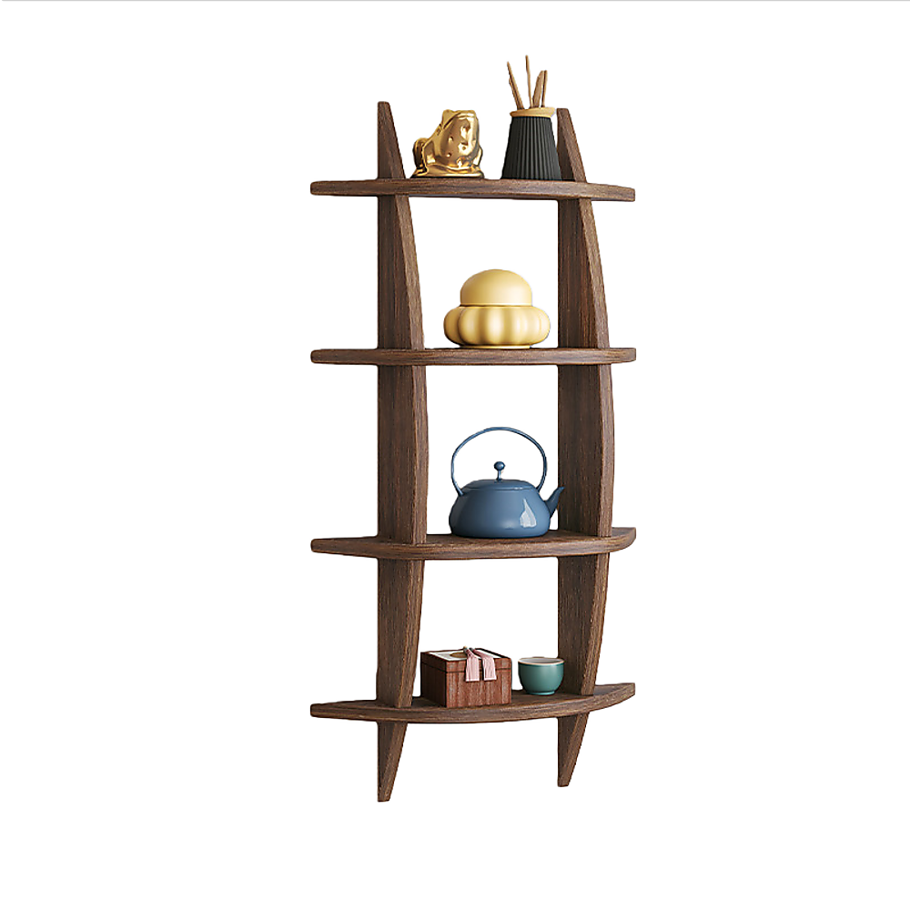Wall Mounted Solid Wood Shelf Display Stand for Home &amp; Office