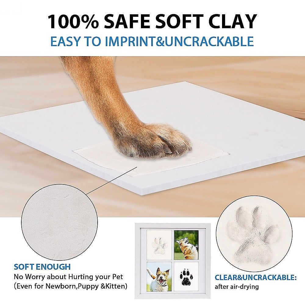 Pet Paw Print Kit DIY Photo Frame for Dogs & Cats Keepsake