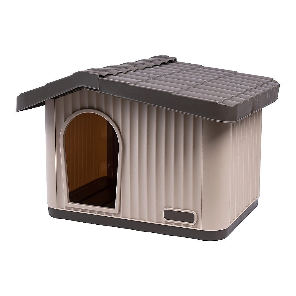 Plastic Dog House Kennel Shelter for Indoor &amp; Outdoor Pets Weatherproof