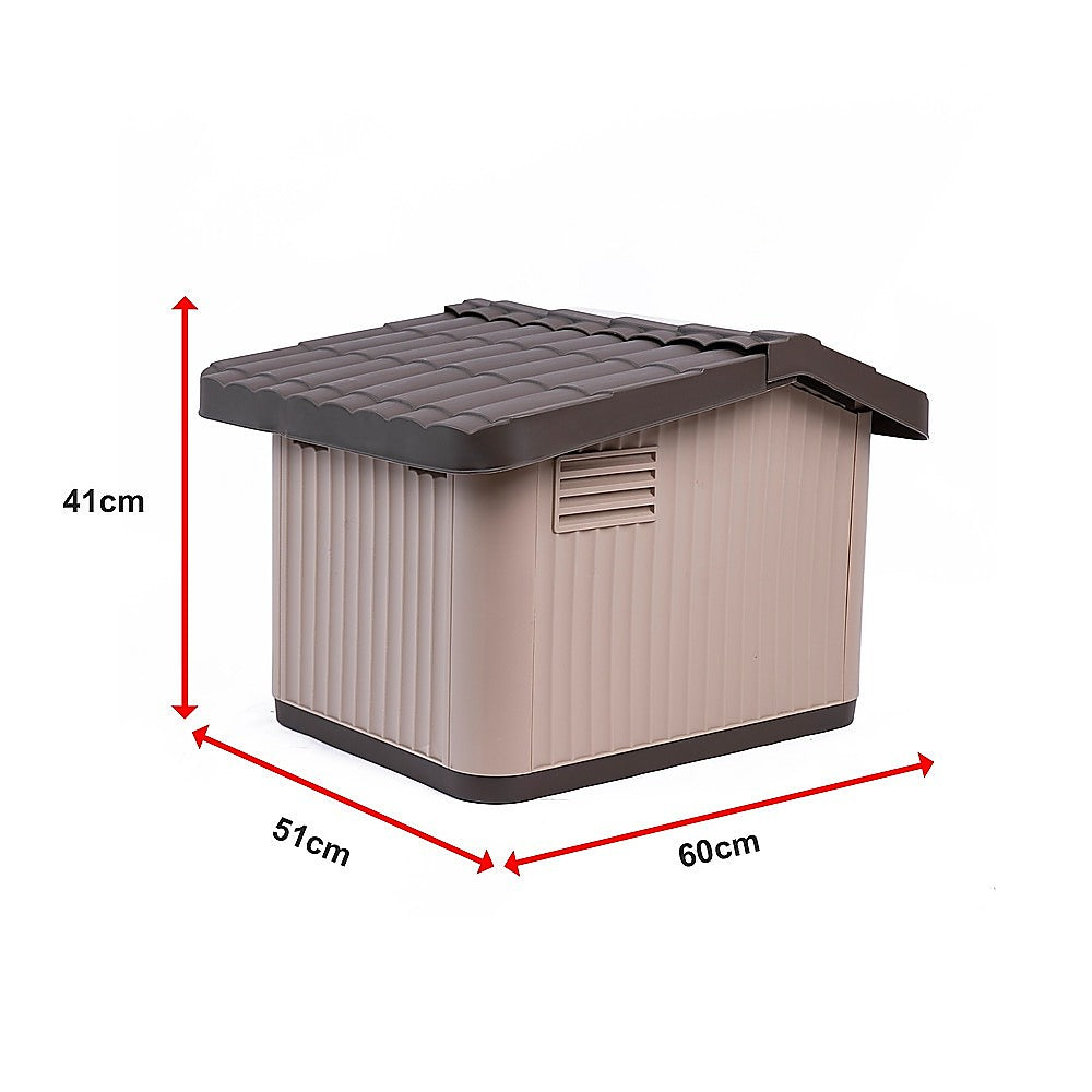 Plastic Dog House Kennel Shelter for Indoor & Outdoor Pets Weatherproof