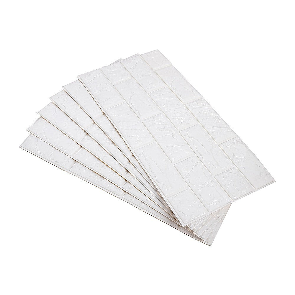 3D Brick Wall Tile Stickers 60x30cm – 50 Pack Peel &amp; Stick Wallpaper
