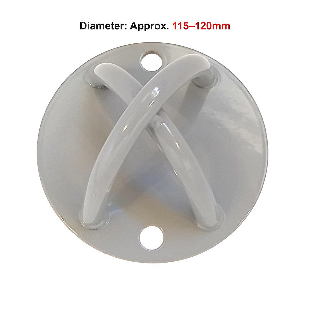 Pair of Grey Wall Anchor Mounts for Battle Ropes and Suspension