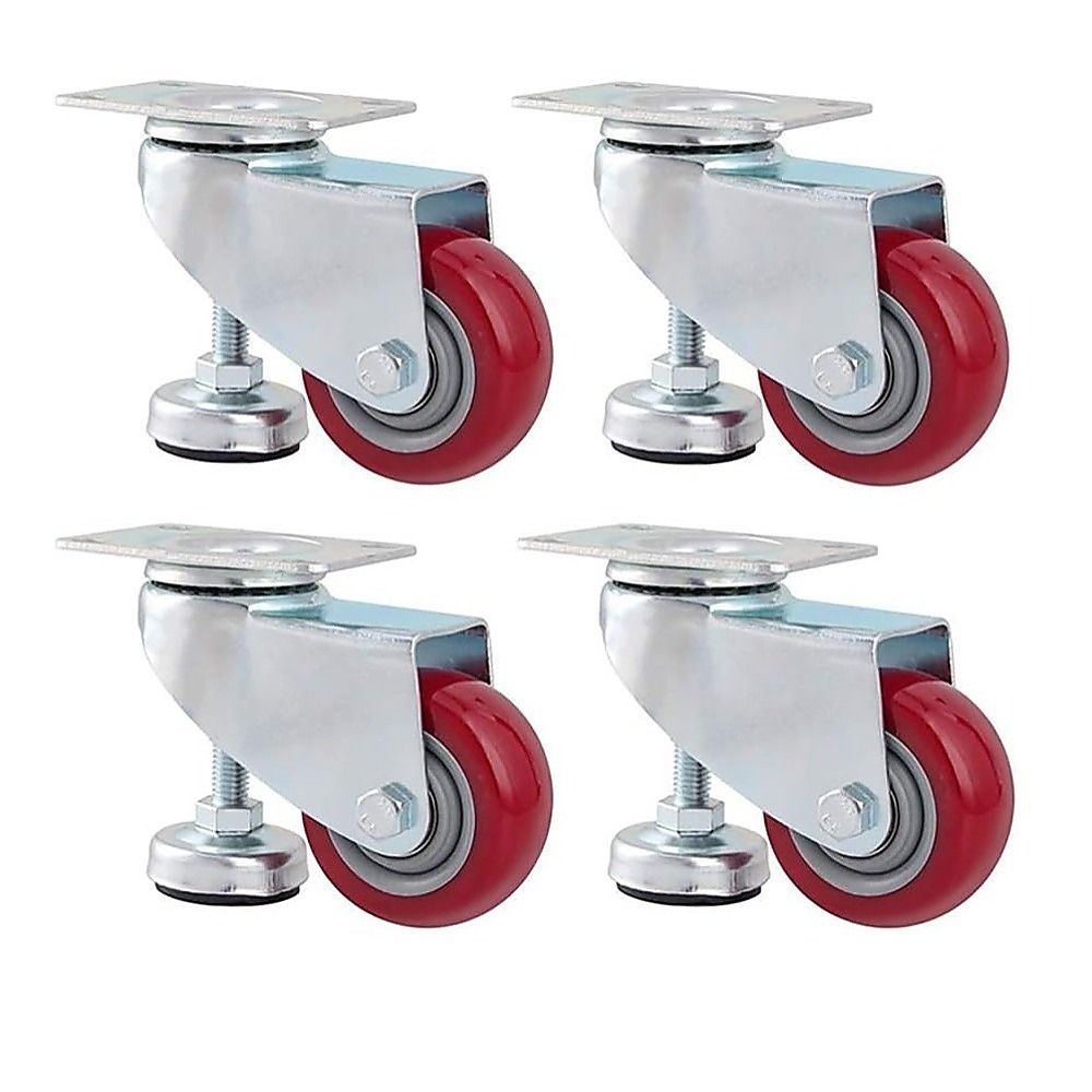 Heavy Duty Caster Wheels with M12 Screw Feet 360kg Set 4