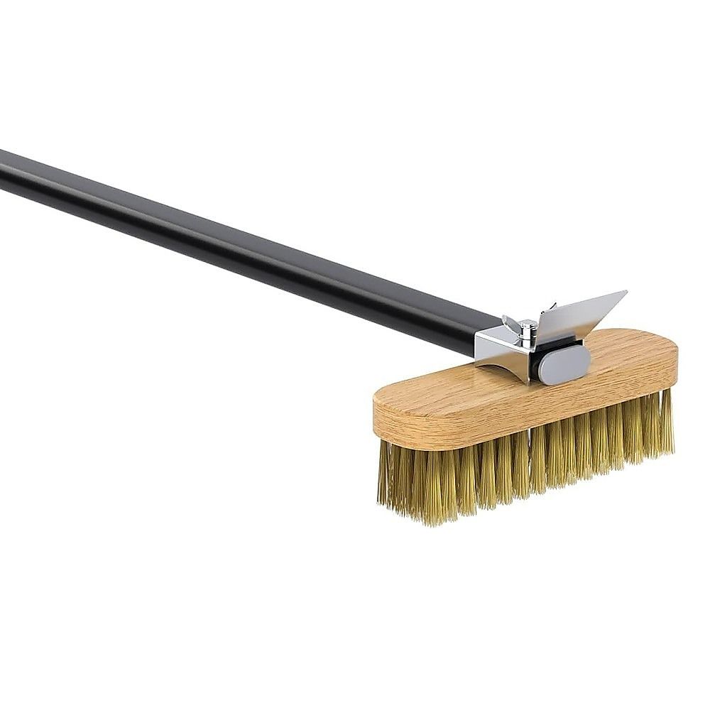 80cm Heavy Duty Pizza Oven Brush with Steel Scraper
