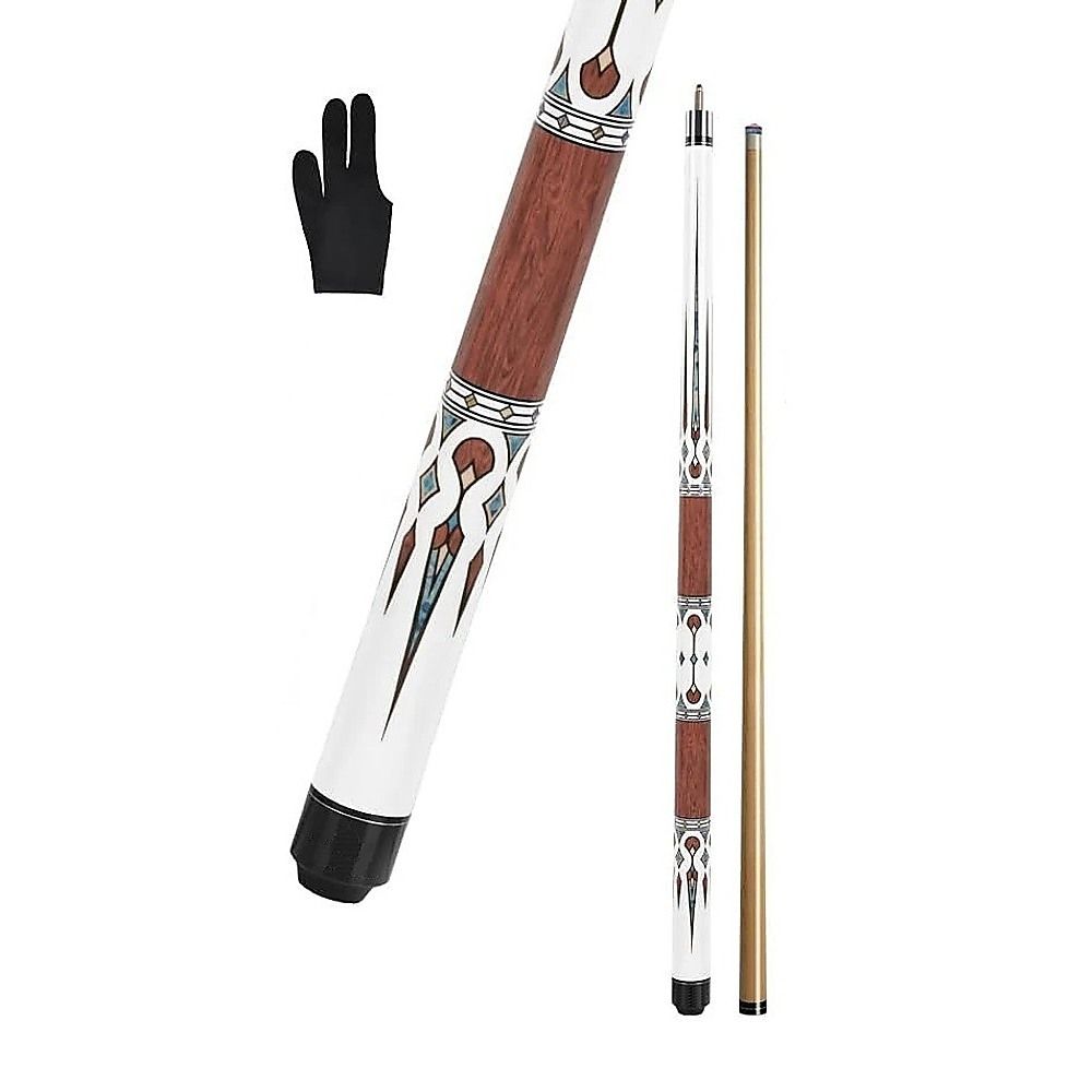 57" 2-Piece Maple Wood Billiard Pool Cue Sticks 21oz with Free Carry Bag for Smooth Control and Accuracy