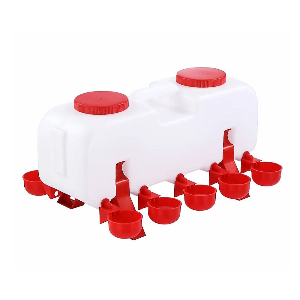 Automatic Chicken Water Feeder 10L Gravity Fed Poultry Drinker for Hens Birds Chooks Easy Refill System