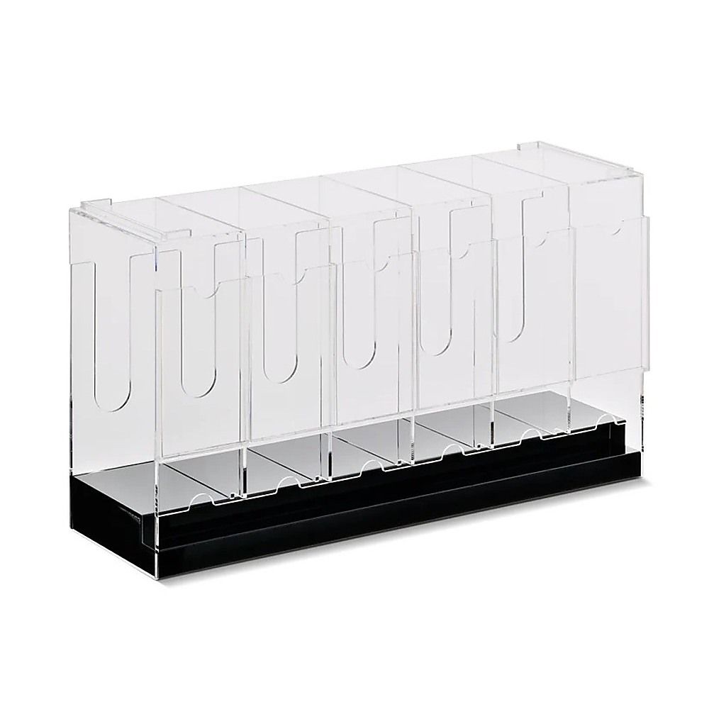 6 Slot Booster Pack Dispenser Acrylic Stackable Card Pack Display with Black Base for TCG Retail Storage