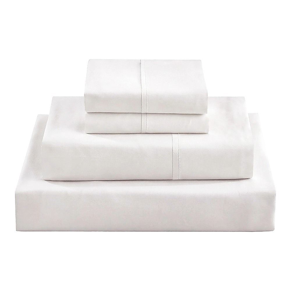 Microfiber Sheet Set 4 Piece Queen White Deep Pocket Bed Sheets Soft Breathable Easy Care Bedding