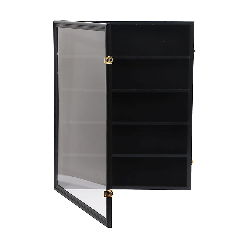 LED Trading Card Display Case for 35 Graded Cards with UV Protection Acrylic Wall Mounted Sports Card Frame