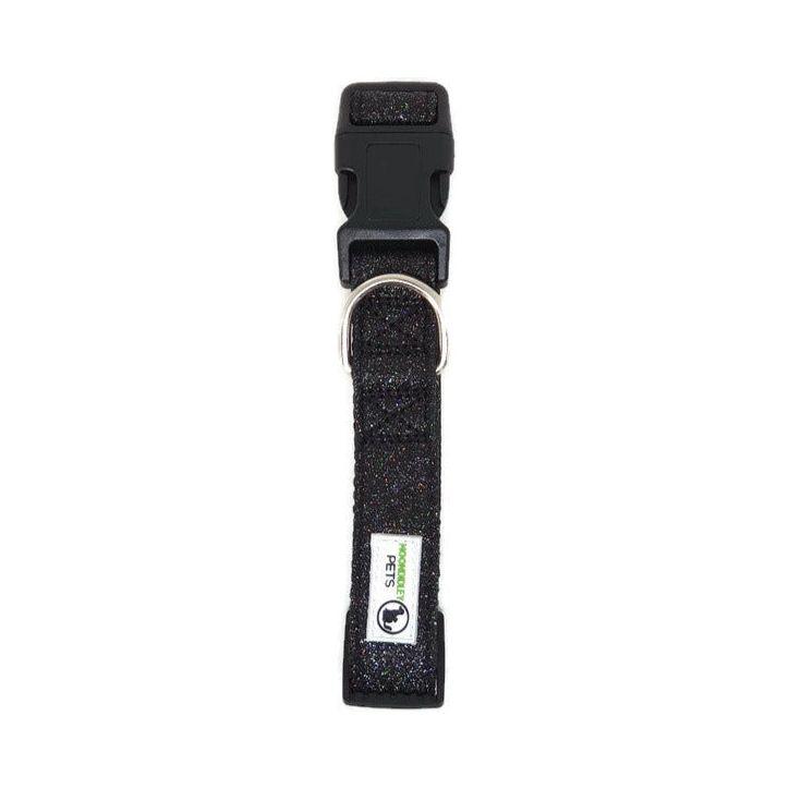 Bling Glitter Overlay Nylon Dog Collar Breakaway Buckle X- Small Black
