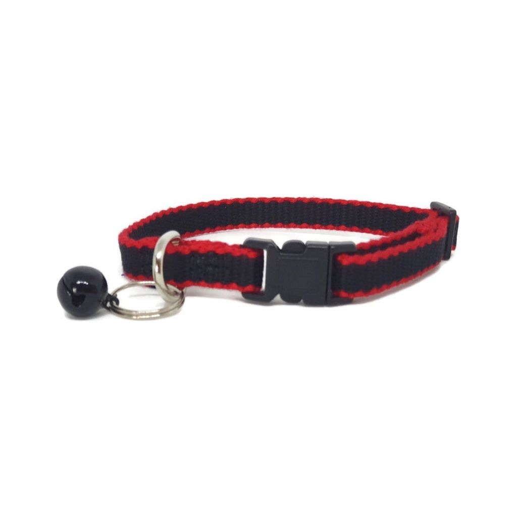 100% Pure Bamboo Fibre Cat Collar Plastic Buckle Black